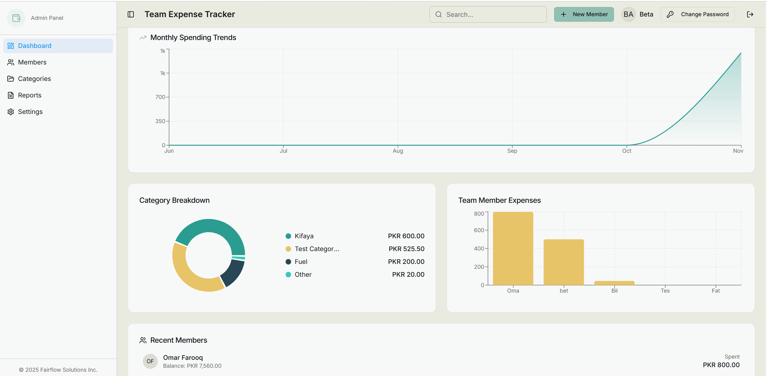 Team Expense Tracker